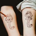 Tuosair Waterproof Unisex Harry Potter Death Eater Temporary Tattoo Sticker Cosplay. 