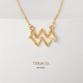 TBK Aquarius - Minimal Zodiac Sign Choker Necklace Fashion Accessories Hypoallergenic 1098n-1. 
