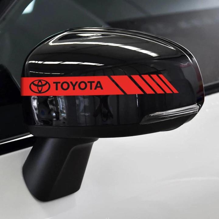 2 Pcs Toyota Side Mirror Reflective Decals Stickers for Auto Car Side ...