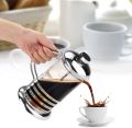 Generic Portable Stainless Steel Glass French Press Coffee Cup Pot Plunger Tea Maker - 600ml. 