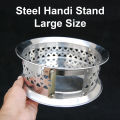 Serving Stand – Stylish Stainless-Steel Stand for Handi & Karahi – Small Size – Classic Design for Shahi Handi & Traditional Cookware. 
