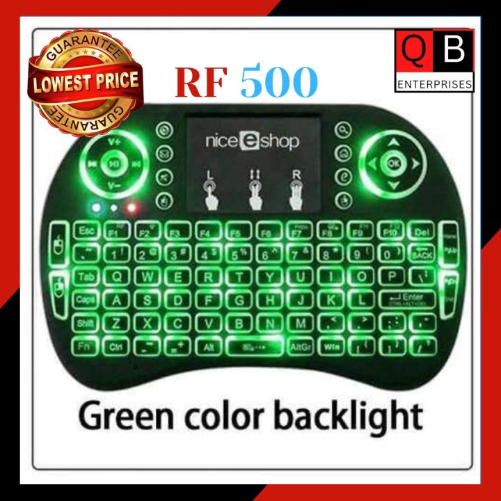 Mini Touch Pad RF 500 Wireless with 3 Colour Backlight Keyboard Mouse - rf500 keyboard – rf500 wireless keyboardBy QB
