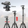 Camera Tripod, ZOMEI Q666 Compact Lightweight Aluminum Travel Tripods Monopod with 360 Degree Ball Head, 1/4" Quick Release Plate and Carry Bag. 