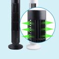 Effective cooling USB Tower Fan 2 Level Adjustable Speed Mini Vertical Bladeless Fan Quiet Summer Cooling. 