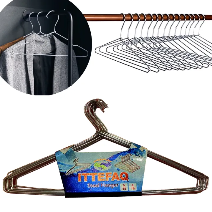 Cloth%20Hangers%20-%20Iron%20Hanger,%20Large%20Hanger%20for%20clothes,%20Pack%20of%203%206%209%20&%2012%20Stainless%20Steel%20Hangers,%20Cloth%20Hanger%20for%20Hanging,%20Hangers%20for%20Clothes,%20Non-Slip%20Suit%20Clothes%20Hangers%20-%20Image%202