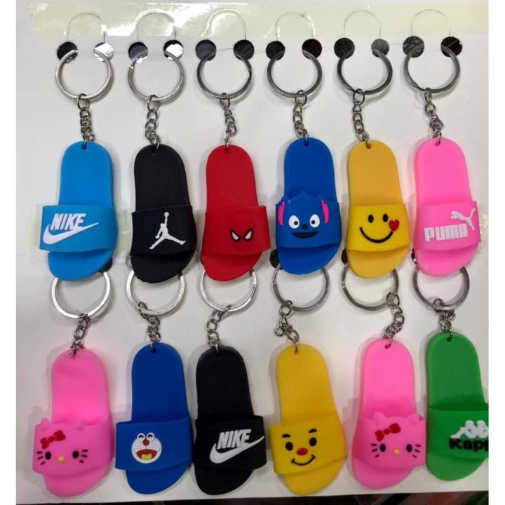 Pack of 12 Soft Rubber Emoji Shoe Key-chain Stylish Emoji Key