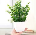 02 pcs size7to8 inches Artificial Plants Potted Plant Greenery Decor for Indoor Home Farmhouse Aesthetic Bedroom Shelf Office Desk Bathroom Decoration. 