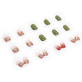 【SUNDAY】(With Glue) Artificial Nails Short length trendy multi-color ombre design Artificial Nails. 