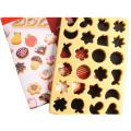 24 Shapes Cookie Cutting Sheet Cutter Mold One Press Heart Moon Star Fruit Platter Biscuit Decoration. 