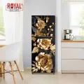 Royal Golden Shade Decorative Fridge Stickers, Door Wrap, Self-adhesive PVC by Royal Decore. 