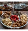 Dry Fruit Tray, ACRYLIC CANDY DISH SALAD TRAY DRY FRUIT HOME DECOR WITH LID CRYSTAL. 