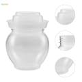 Kimchi Jar Traditional Stable Fermentation Crock Food Containers Clear with Inner Lid Sichuan. 