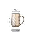 Water bottles Set 1000ml  French Amber Color Diamond Kawaii Teapot Kettle Cup Thermal Pots Set Kitchen Accessories Gift. 