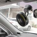 Universal Large Wind Three Speed Control USB Car Fan USB Car Fan Suction Cup Car Seat Back Single Head Car Fan 12V 24V. 