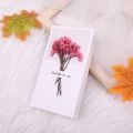 Dry Flower Greeting Card Handmade Wish Card Message Cards Love Card For Wedding Birthday Valentine's Day. 