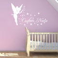 Personalized Tinkerbell Wall Decal - Custom Magic Princess Name Sticker for Baby Room Decor. 