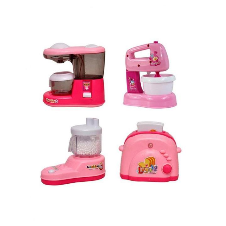 Household Kitchen Appliances Play Set - Pink