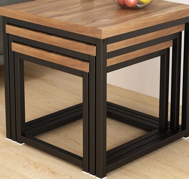 Nesting%20Table%20Set%203%20Pieces%20Rod%20iron%20Base%20Cherry%20Tree%20Furniture%20-%20Image%203