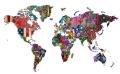 World Map wall  panel decor 18 x 30 inch each panal. 