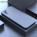 Hontinga Case for Infinix Hot 11 Play Phone Case Simple Candy Color Square Edge Liquid Silicone Back Cover. 