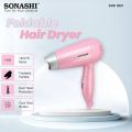 Sonashi Travel Hair Dryer 1200 Watts, Pink SHD-5001. 