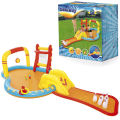 Bestway 53068 Lil Champ Play Center Inflate Champ Paddling Pool Inflatable Kids Bowling With Slide Sprayer Basketball Comfort Children Multiple Activities 4.35m X 2.13m X 1.17m. 