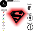 Superman Logo LED Wall Lamp – Superhero Gaming Room Decor | Vibrant Backlit Light – Ideal for Superman Fans, 7mm Thickness--- BY --- GHAR KA DECOR(GD). 
