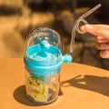 260ml Fancy Kids Water Bottle with Straw and Cover BPA Free  Stylish Fountain Look. 