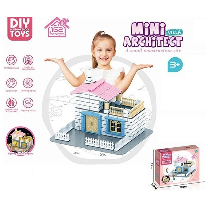Mini%20Villa%20Architect%20With%20Lighting%20Doll%20House%20Set%20for%20Girls%20Building%20Blocks%20-%20162%20pcs%20-%20Image%204