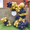 85 pcs 9 inch Matte Navy Blue Balloons without shinny for use birthday Backdrop Dull navy blue balloon Party Decorations for Birthday Wedding Baby Shower Anniversary Graduation Engagement matte balloon. 