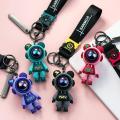 Lightning Play Bear key chain Astronaut Robot Silicon Resin Keychain With Strap keyring for girls keychian for girls fashion key rings for girls Bike keychain car keychain Jewelry Men's Fashion Car Key Chains Doll keyrings. 