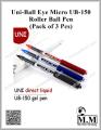 Uni-Ball Eye Micro UB-150 Roller Ball Pen  (Pack of 9 Pcs). 