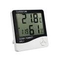 LCD Display Temperature and Humidity Meter with Travel Alarm Clock Hygrometer. 