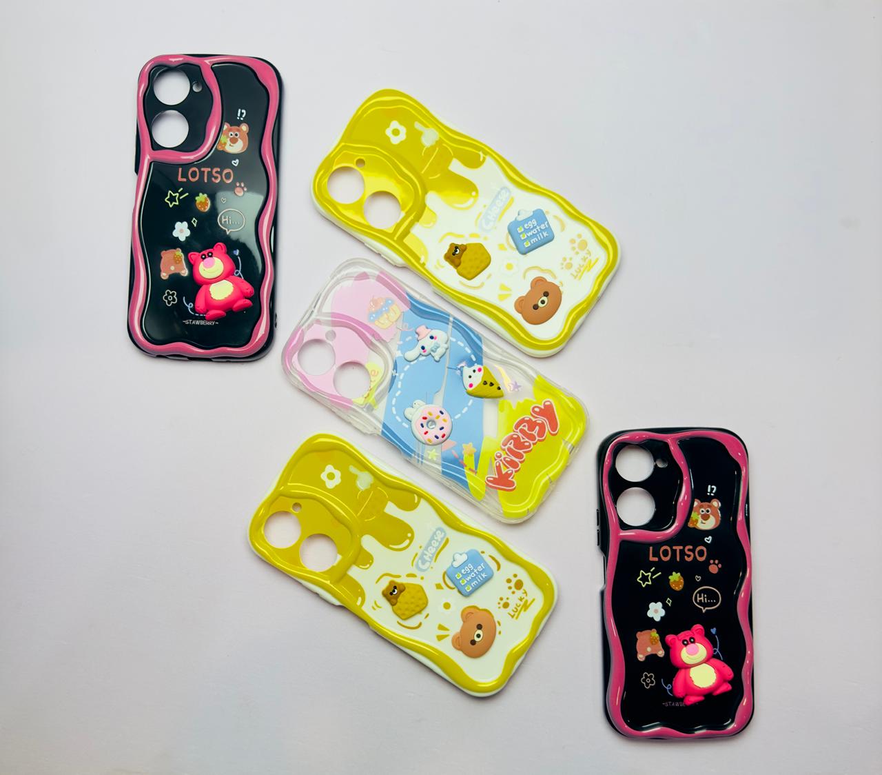 Lahore Mobile Case for Vivo Y18 Back Cover Colorful Wavy Phone Cases - Luxerey Back Cover - Creative Lovely 3D Doll -Girls Back Cover