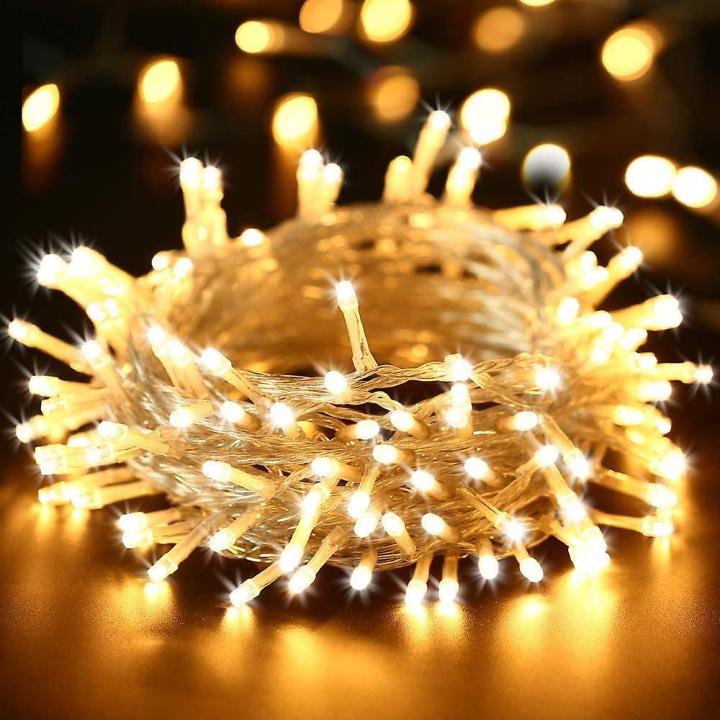 Fairy Lights Decoration String Light For Decoration Party Lights 20 Feet Long – Warm white LED Curtain String Light, 8 Lighting Modes Fairy Twinkle String Lights Wedding Party Home Garden Bedroom Outdoor Indoor Wall Decorations, Warm White