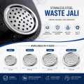 Stainless Steel Sink Waste Jali Drain Strainer | Anti Clog Kitchen & Bathroom Drain Cover | Small Medium Large XL. 