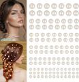 Hair Pearls Stick On Self Adhesive Pearl Stickers for Hair and Face. 