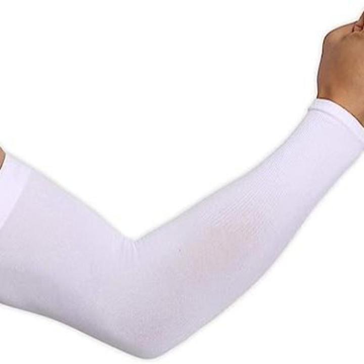 Basic White Football Compression Arm Sleeve
