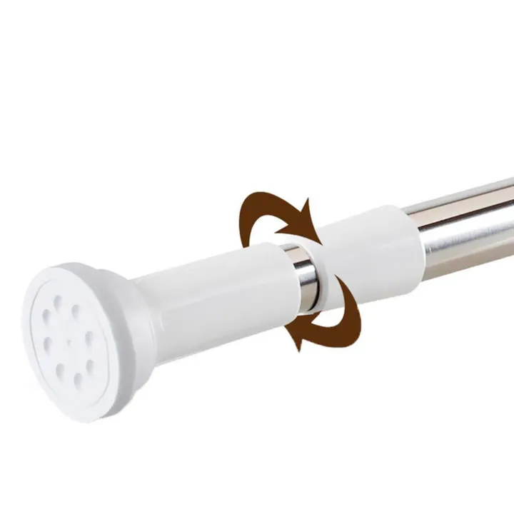 Tension Rod Curtain Shower Adjustable Rod Spring Tension Easy Installation