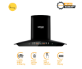 Hanco Black Stainless Steel Hood with LED Display - Chimney Size 24 Inch 27 Inch 29 Inch and 34 Inch. 