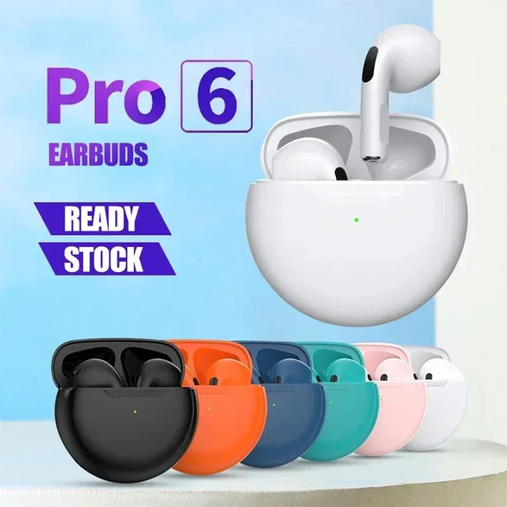 Original Air Pro 6 TWS Wireless Bluetooth Headset, 5.3 Headphones, Mini Earphones, with Microphone Charging Box, For Xiaomi IPhone
