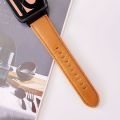 For OPPO Watch 41mm Plain Weave Leather Watch Band. 