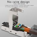 8Pcs Tool-Free Shielded RJ45 Cat 7 Termination Plug Cat7 Plug / Cat7 Connector Connectors Modular 23/24AWG-Black. 
