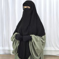 Hijab Throne Eye Flap Niqab and Maxi Hijab Set Lightweight, Breathable, Comfortable for All Seasons, Adjustable Eye Flap, High-Quality Fabric, 137cm x 137cm Size. 