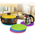 Heat Resistant Mat Multi function Round Silicone Coaster Kitchen Honeycomb Pot Holder. 