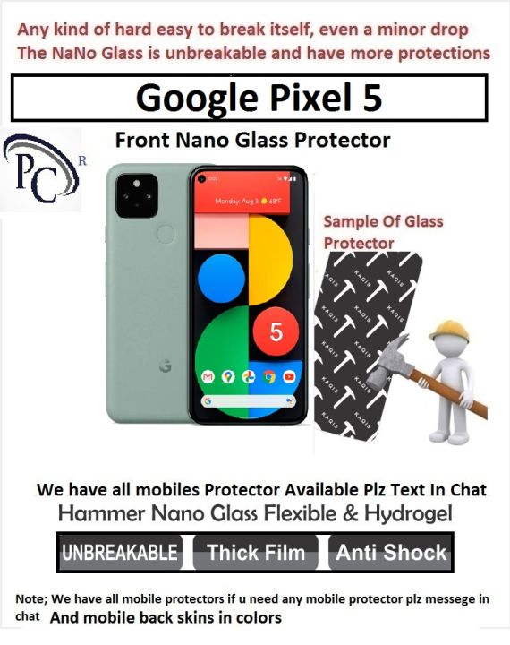 Google Pixel 5 - Screen protector - Best material - Hammer Nano Glass