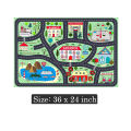School Theme Kids Play Mat Vehicle Road Map -  ( Size 36 x 24 inch ) - Educational Waterproof Panaflex Sheet Children Playing Activity Learning Teaching Route Playmat Cartoon City Town With Cars Toy Babies Boys Girls Fun Car Toys. 
