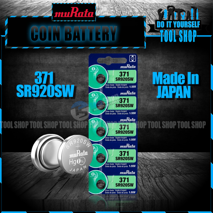 MuRata%20Original%205%20Pcs%20371,%20SR920SW,%20AG6,%20LR920H,%20371A%20Button%20Cell%201.5V%20Button%20Battery%20(Made%20in%20Japan)%20-%20Image%202