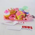 Kids Kitchen Toys DIY Cutting Dessert Baking Goods Cake, Donut, Ice Cream Cutting Set. 
