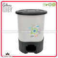 Fancy Step On Plastic Garage / Trash Can - Premium Fancy Looking Dustbin - Easy to Use - Paddle Bin Recycling Can. 
